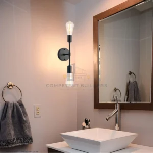 Black Metal Wall Sconce Light With Bulbs - competentbuilders.co.ke