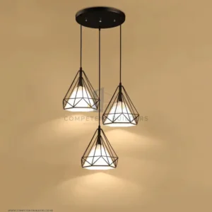Diamond Wrought Iron Pendant Chandelier Lights - Black - competentbuilders.co.ke