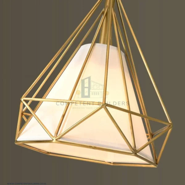 Diamond Wrought Iron Pendant Chandelier Lights - Gold - competentbuilders.co.ke