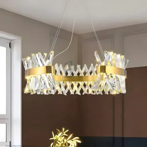 Golden Crystal LED Ceiling Chandelier - competentbuilders.co.ke