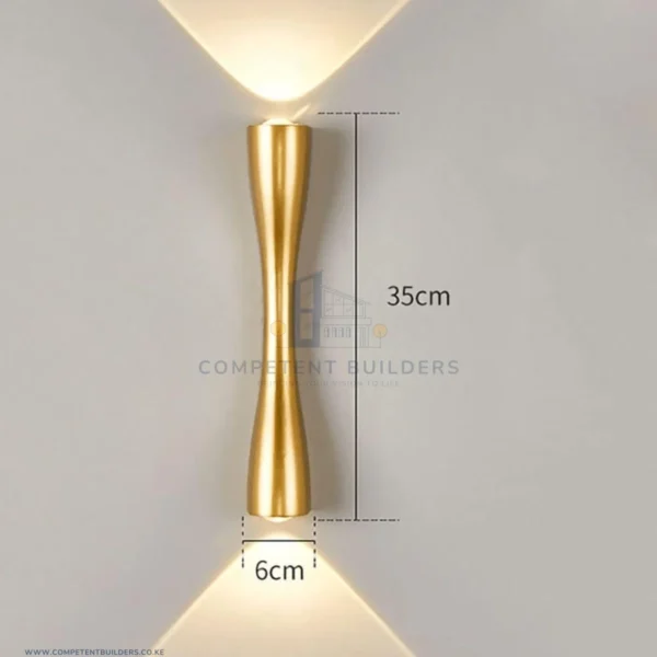 Golden LED Wall Sconce Light - competentbuilders.co.ke