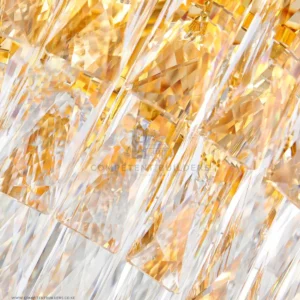 Golden Layered Hanging Crystal Prism Chandelier 400 - competentbuilders.co.ke
