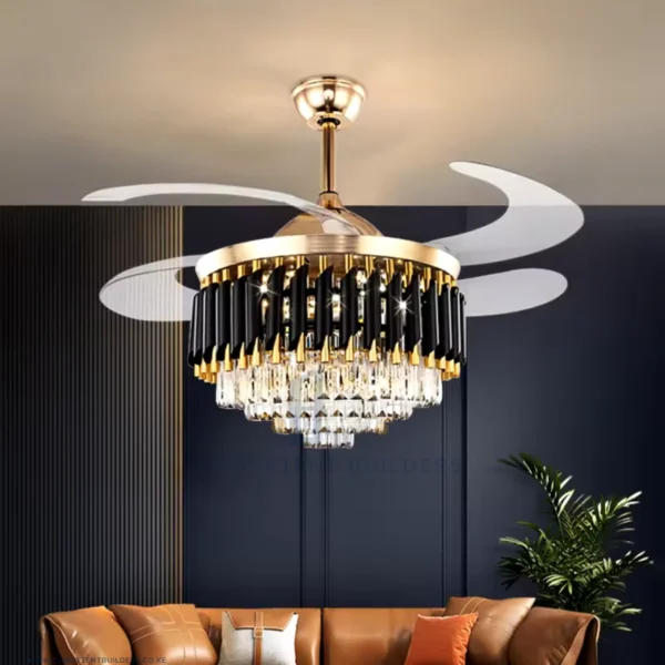 Luxury Ceiling Fan Crystal Chandelier - competentbuilders.co.ke