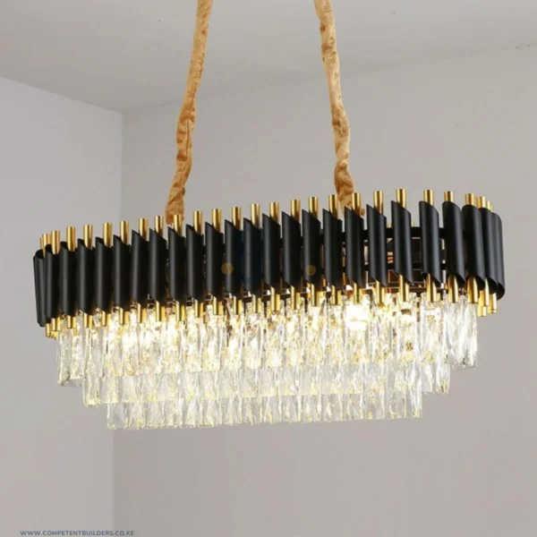 Modern Black Gold Ceiling Chandelier Light - competentbuilders.co.ke