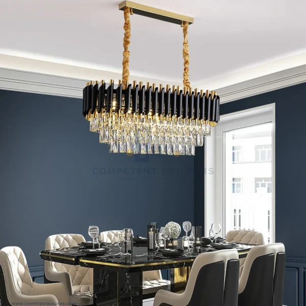 Modern Black Gold Ceiling Chandelier Light - competentbuilders.co.ke