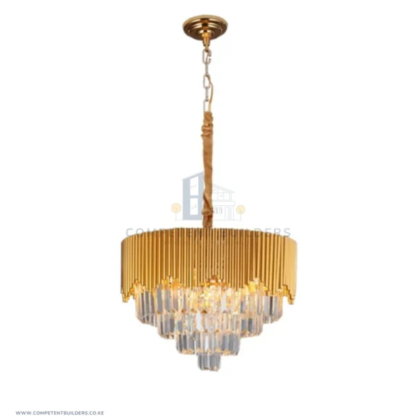 Modern Crystal Chandelier Luxury Gold Round Ceiling Light - competentbuilders.co.ke