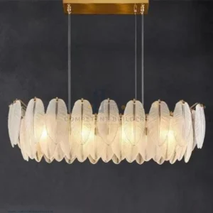 Modern Feather Design Chandelier Ceiling Light Oval - competentbuilders.co.ke