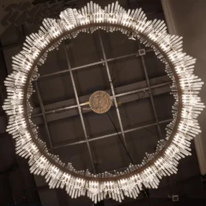 Modern Gold Finish Round Chandelier Ceiling Light - competentbuilders.co.ke