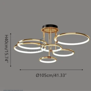 Modern LED 5 Ring Ceiling Chandelier - competentbuilders.co.ke