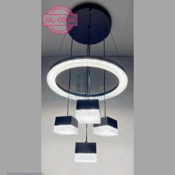 Neelux Geometric Glass Chandelier - competentbuilders.co.ke