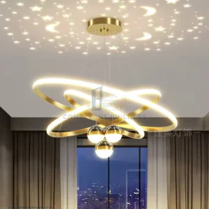 Round Ring Chandelier LED Ceiling Lights - Gold - competentbuilders.co.ke