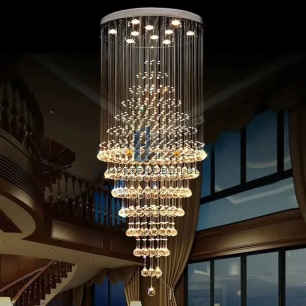 Stairwell Crystal Chandelier - competentbuilders.co.ke