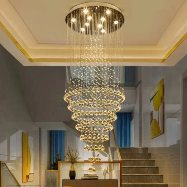 Stairwell Crystal Chandelier - competentbuilders.co.ke