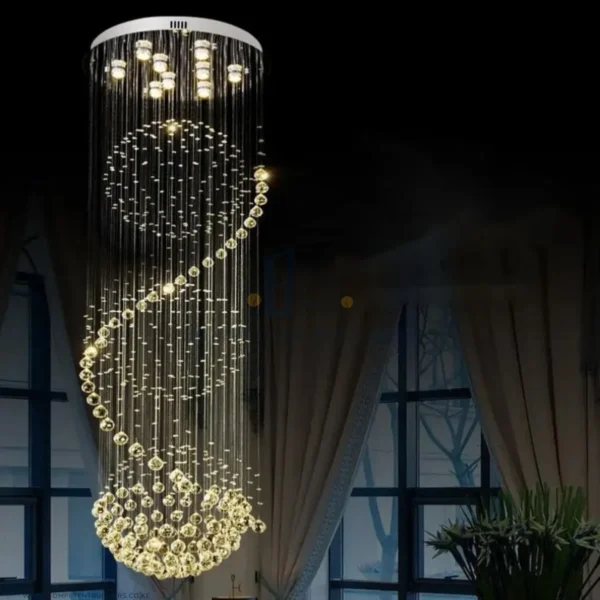 Stairwell Raindrop Crystal Chandelier - competentbuilders.co.ke