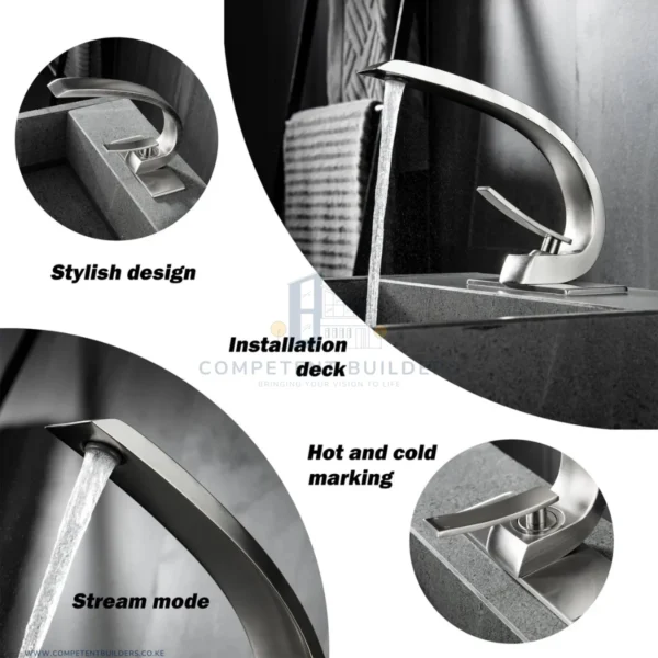 Aquacubic Stylish Mixer Basin Tap - competentbuilders.co.ke