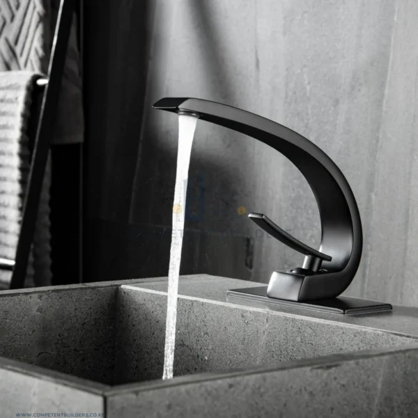 Aquacubic Stylish Mixer Basin Tap - Black - competentbuilders.co.ke