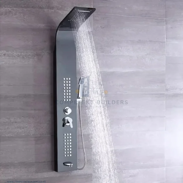 Black Stainless Steel Shower Panel - competentbuilders.co.ke