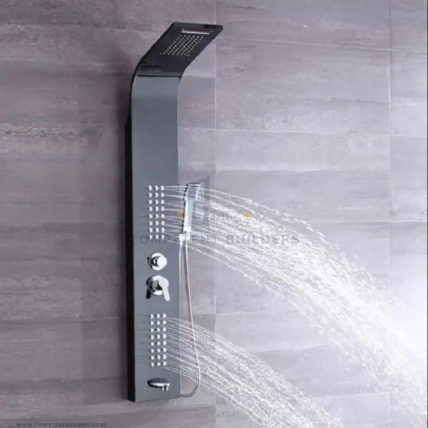 Black Stainless Steel Shower Panel - competentbuilders.co.ke