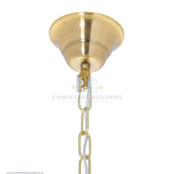 Ceiling Chandelier With 3 Shades In Bronze Gold - competentbuilders.co.ke