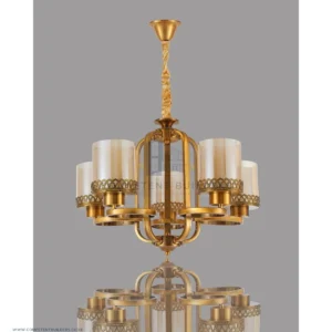 Classic Brass 5 Bulb Ceiling Hanging Chandelier