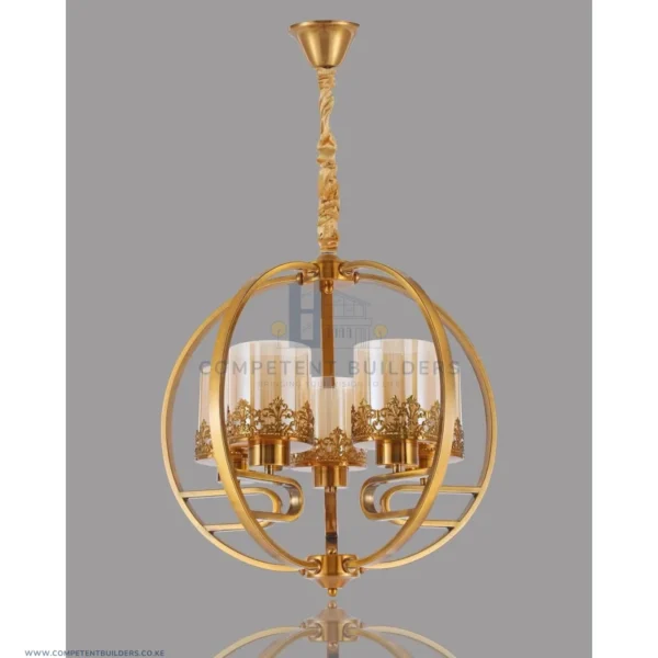 Classic Sphere 5 Bulb Ceiling Hanging Chandelier