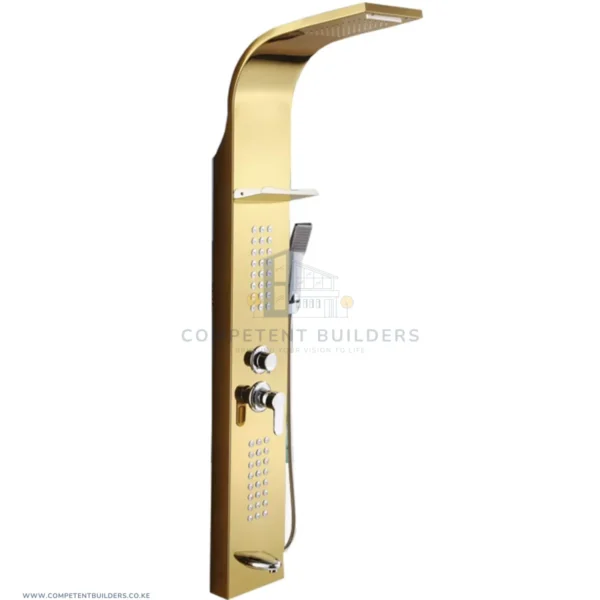 Gold Stainless Steel Shower Panel - competentbuilders.co.ke