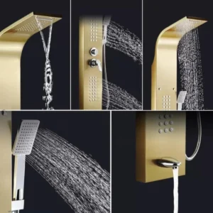 Gold Stainless Steel Shower Panel - competentbuilders.co.ke
