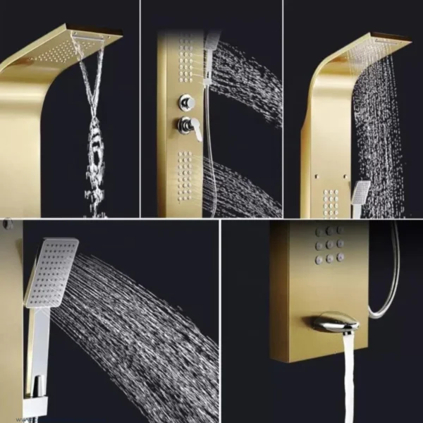 Gold Stainless Steel Shower Panel - competentbuilders.co.ke