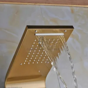 Gold Stainless Steel Shower Panel - competentbuilders.co.ke