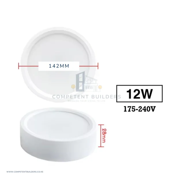 Surface Downlight Round 12 Watt Tri Color - competentbuilders.co.ke