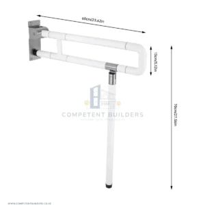 Heavy Duty U - Shaped Bathroom Handrail With Stand - competentbuilders.co.ke