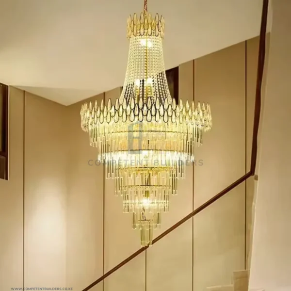 Luxury Modern Crystal Chandelier For Staircase Large Loft Light - Competentbuilders.co.ke