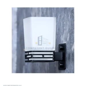 Single Square Toothbrush Holder Black - competentbuilders.co.ke