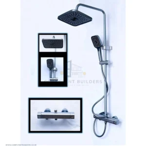 3 Way Aluminium Shower Set – Silver Grey