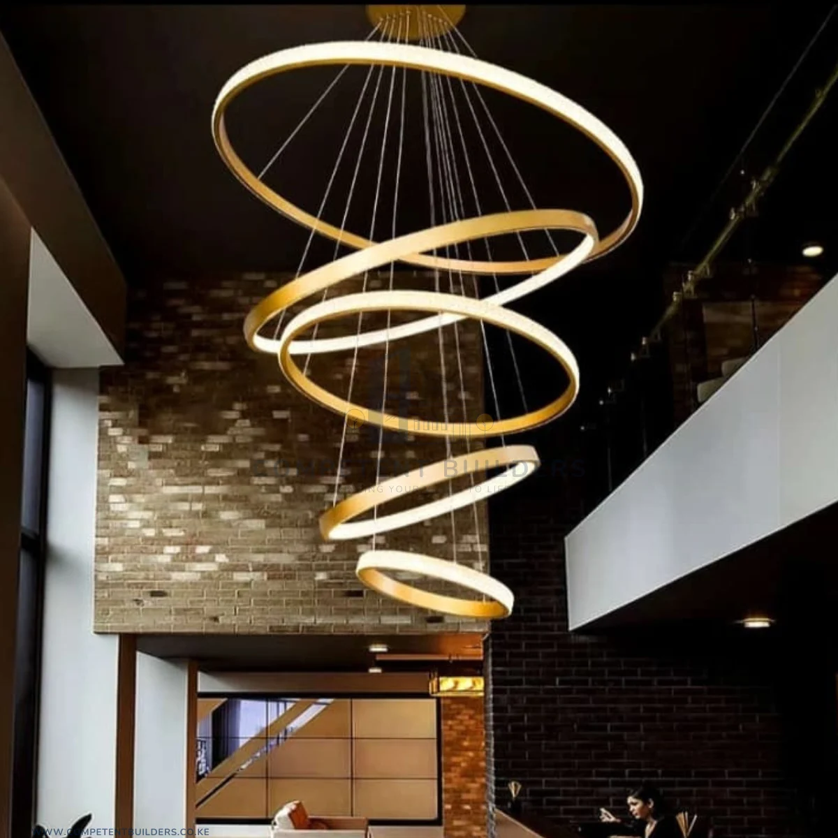 5 Rings Hanging Chandelier - Image 3