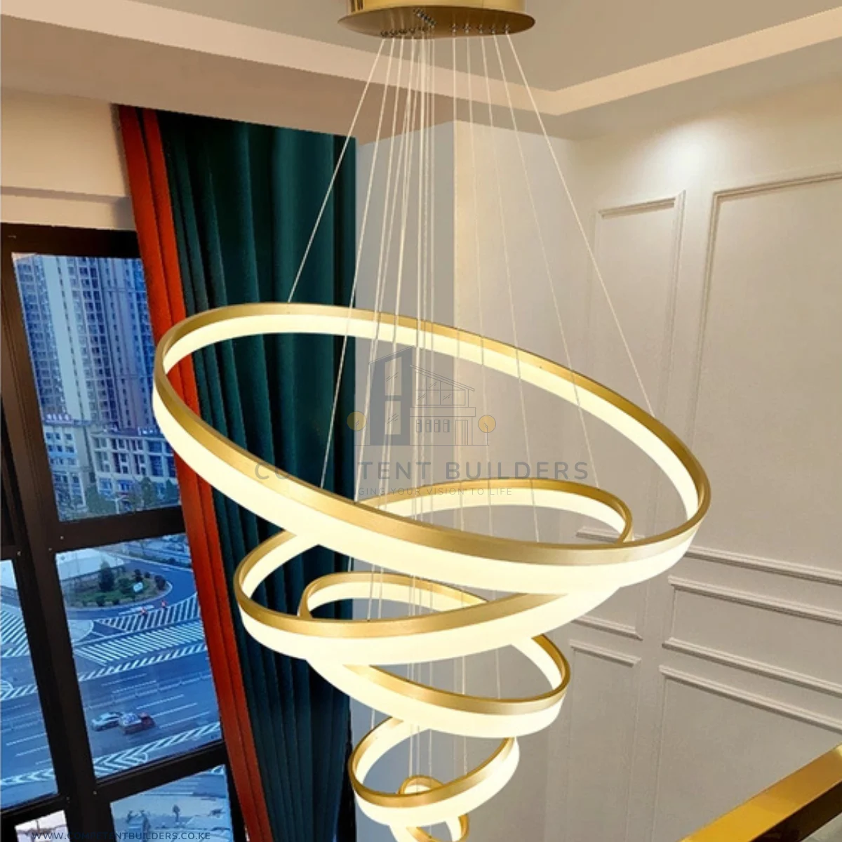 5 Rings Hanging Chandelier - Image 4