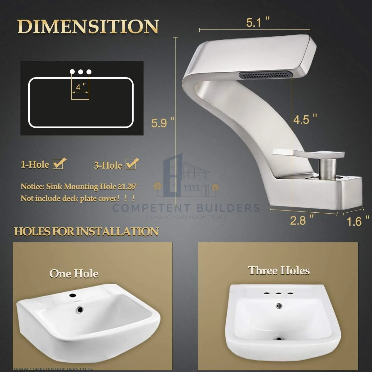 Bathroom Basin Faucet Mixer Tap - Image 5