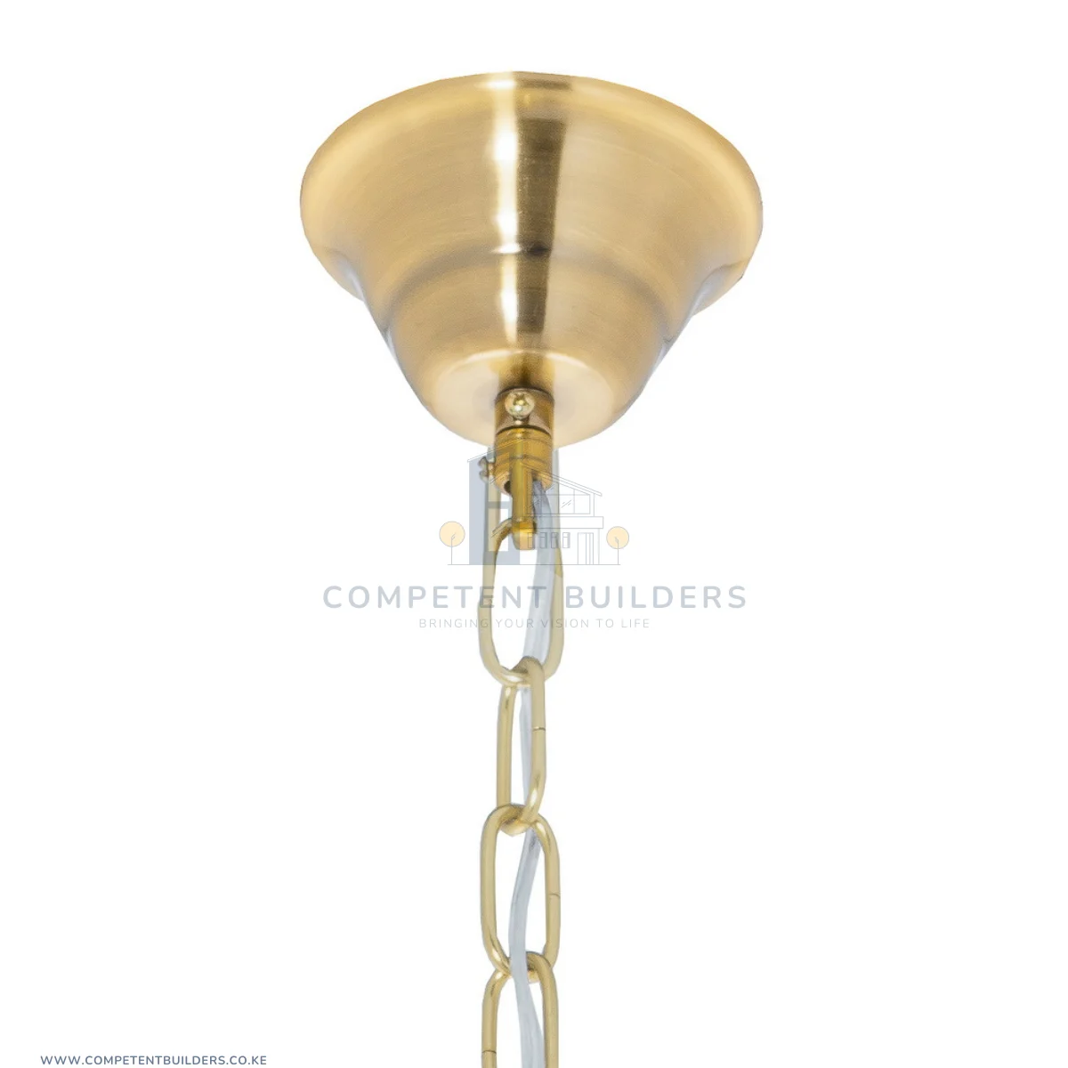 Ceiling Chandelier With 3 Shades In Bronze Gold - Image 5