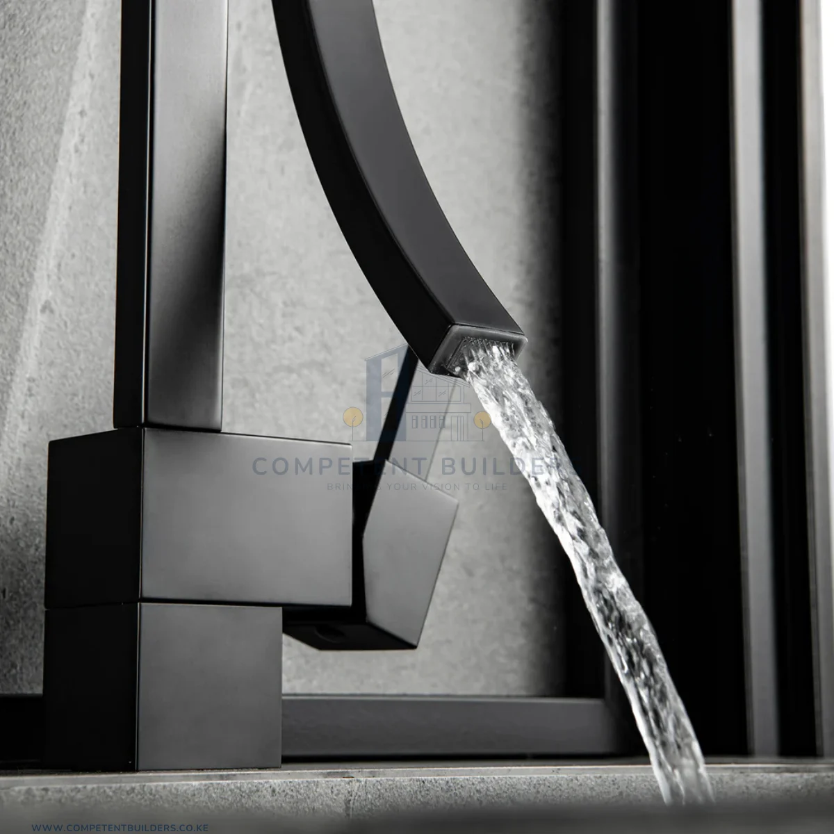 Creative Design Mixer Basin Tap - Black - Image 4