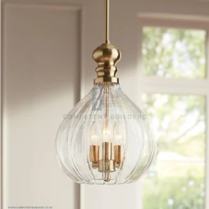 Gold Metal Mini Cluster Pendant Chandelier