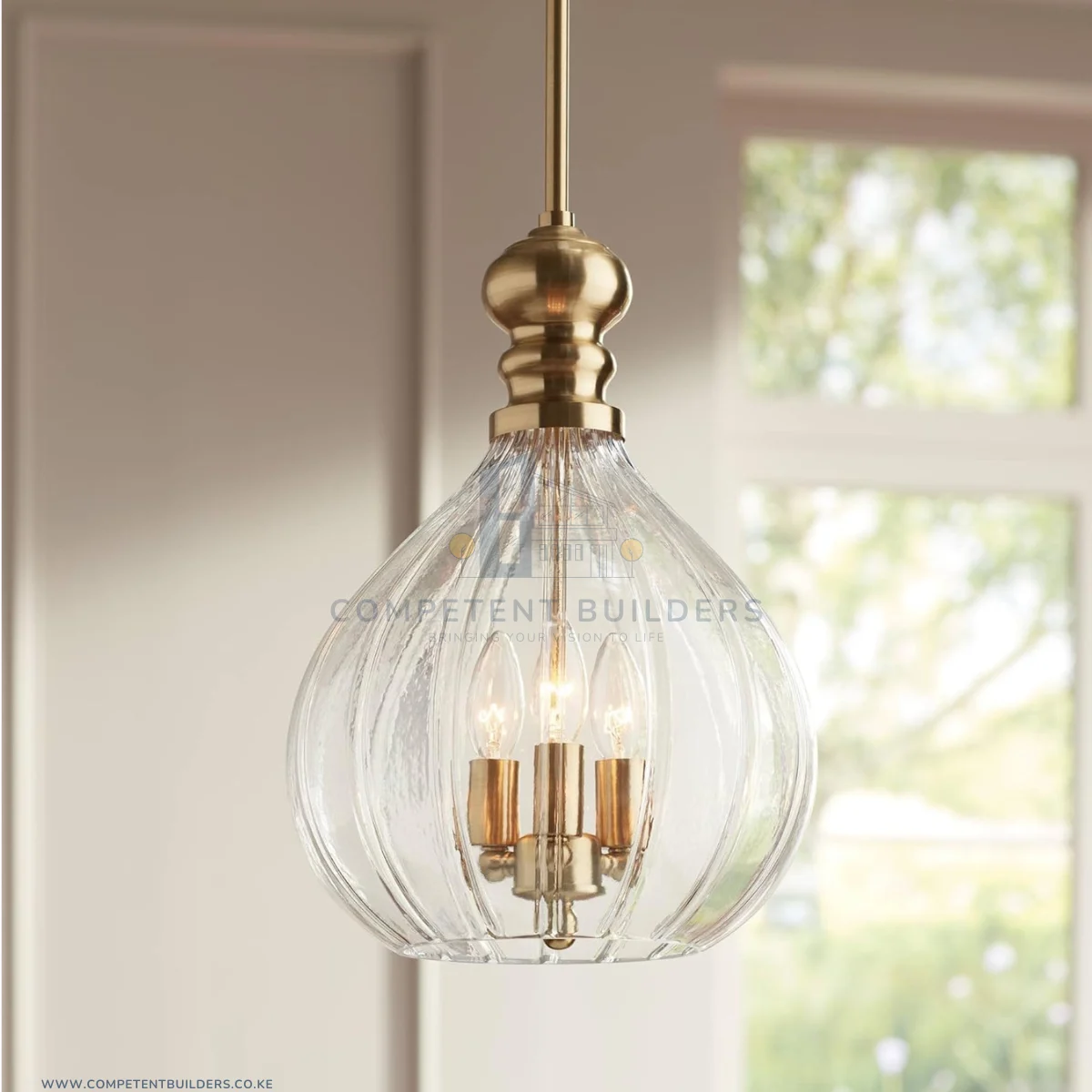 Gold Metal Mini Cluster Pendant Chandelier