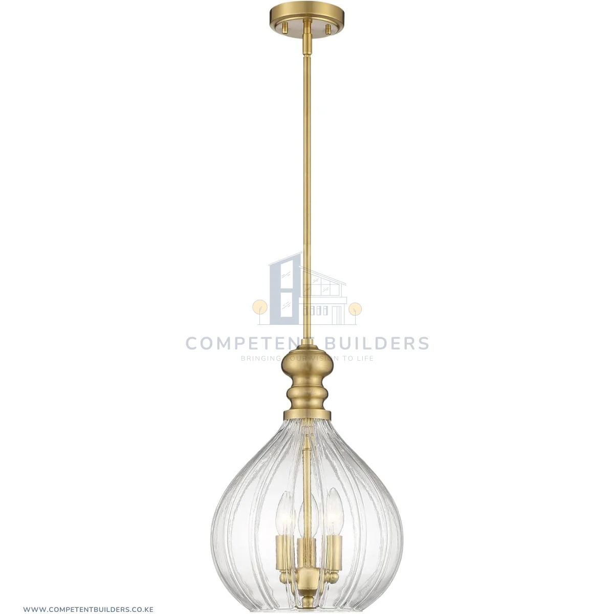 Gold Metal Mini Cluster Pendant Chandelier - Image 3