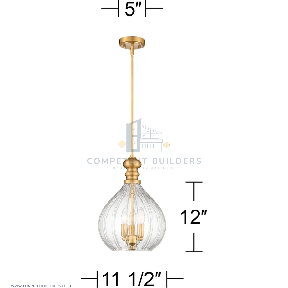 Gold Metal Mini Cluster Pendant Chandelier - Image 4