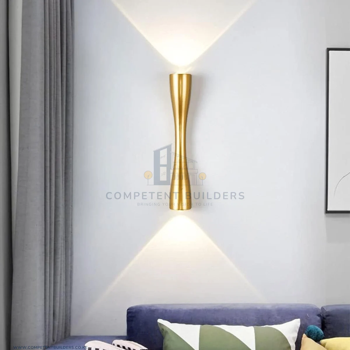 Golden LED Wall Sconce Light - Image 2