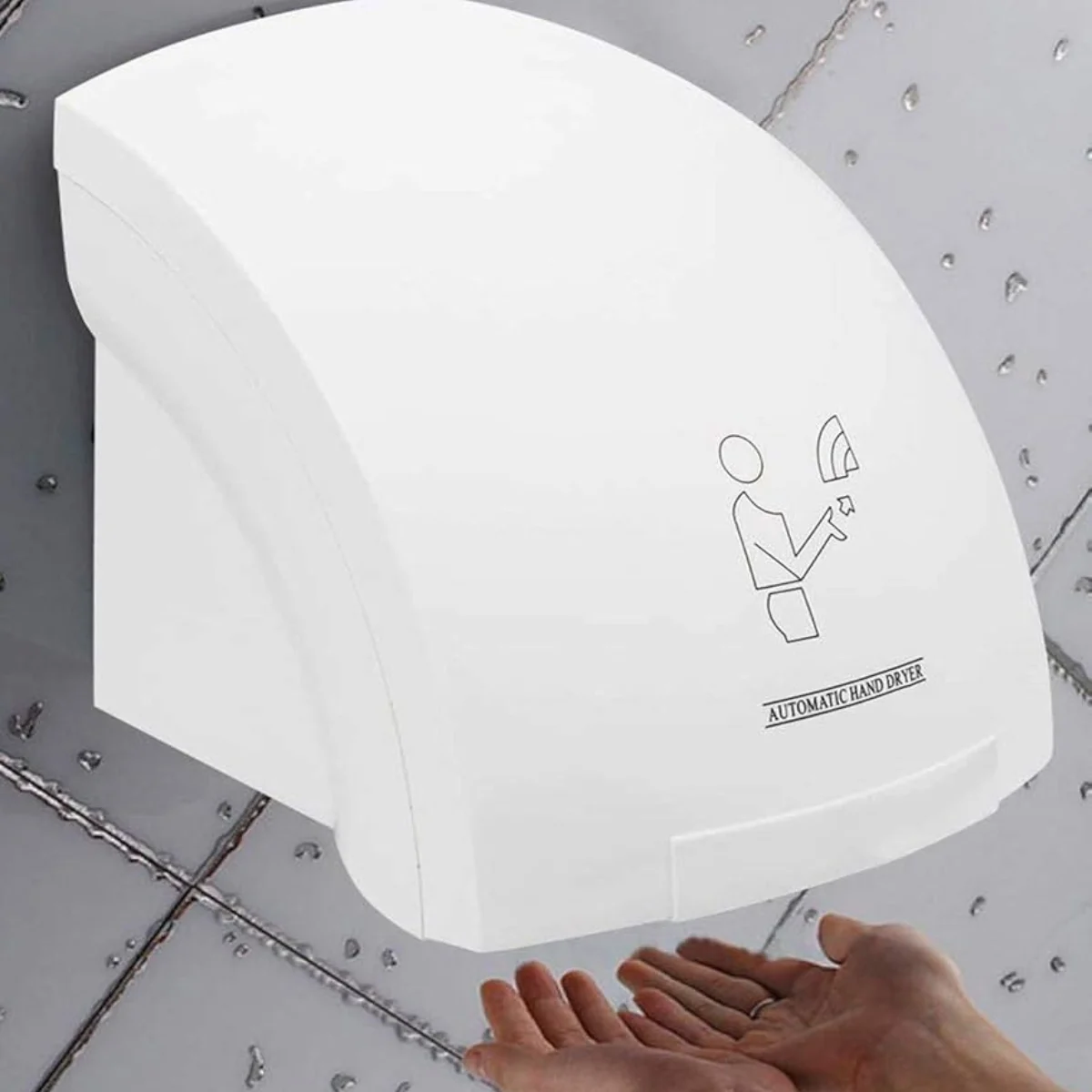 Hand dryer – ABS White plastic low noise (220V) - Image 3
