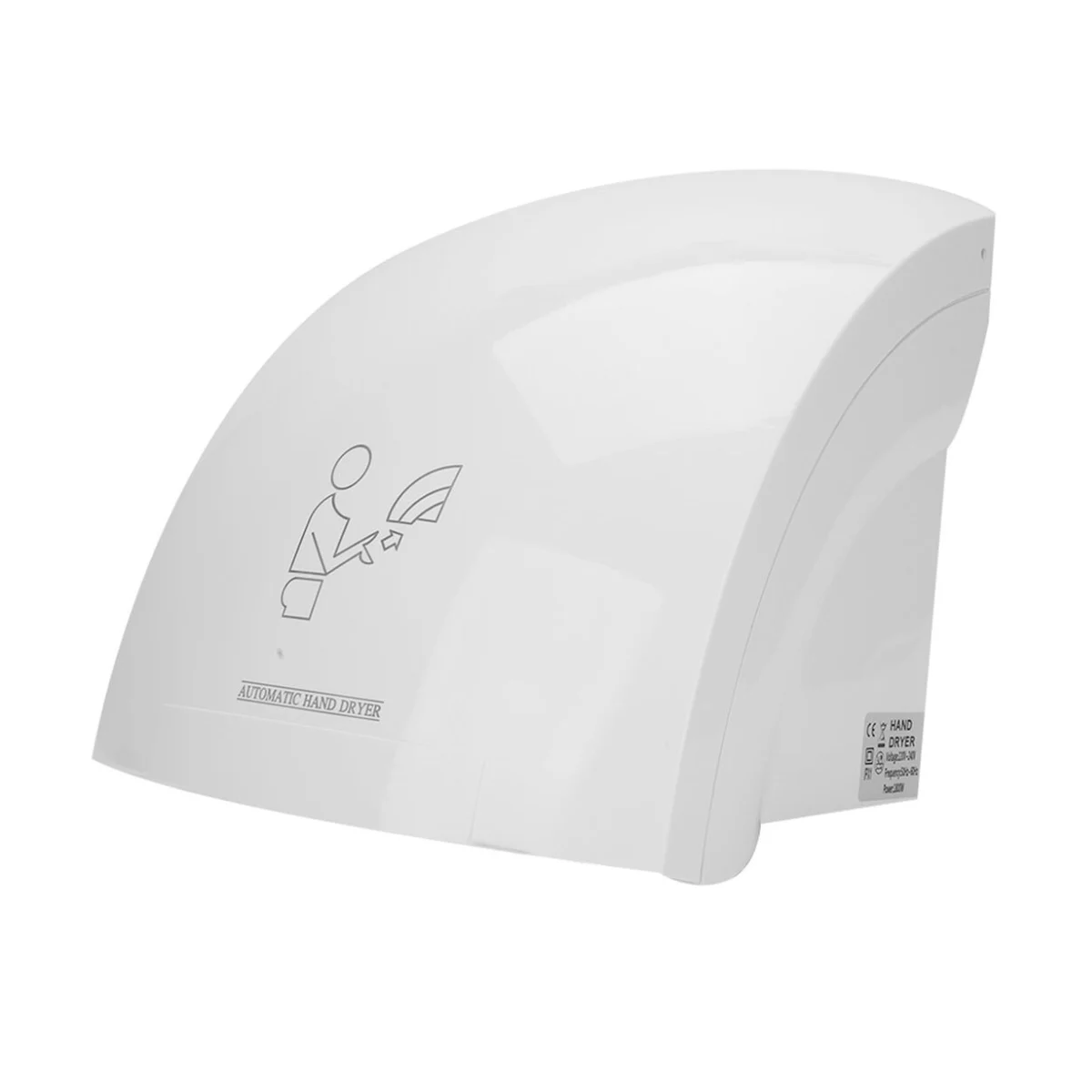 Hand dryer – ABS White plastic low noise (220V) - Image 2