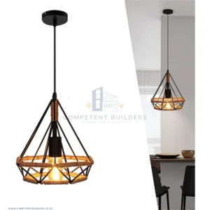 Industrial Vintage Rope Metal Pendant Ceiling Light