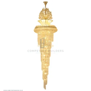 Large Gold Imperial Crystal Chandelier