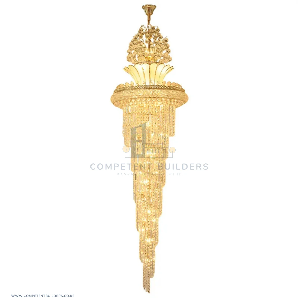 Large Gold Imperial Crystal Chandelier