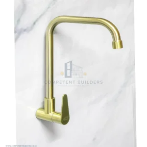 Long Neck Kitchen Tap Bib – Brushed Gold